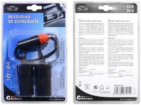 Rozdvojka Compass 07415 12/24V s kabelem volná 

 obrázok produktu 2 z 2