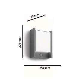 Nástenné svietidlo Philips Arbour, 2700 K, pohybový senzor 

 obrázok produktu 1 z 5