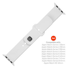 Remienok FIXED Silicone Sporty Strap na Apple Watch 38/40/41mm biely

 obrázok produktu 2 z 4