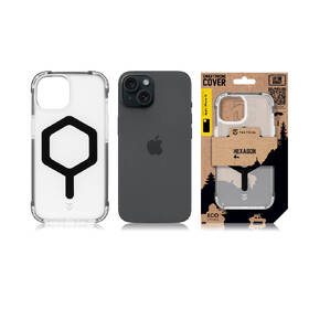 Kryt na mobil Tactical MagForce Hexagon na Apple iPhone 15 čierny/priehľadný

 obrázok produktu 5 z 5