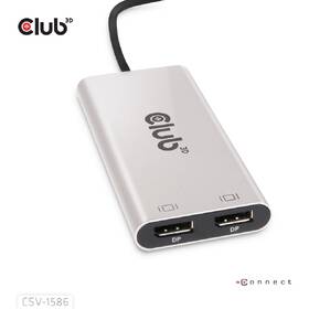 USB Hub Club3D Thunderbolt 3/DisplayPort Dual Monitor 4K60Hz strieborný

 obrázok produktu 1 z 6