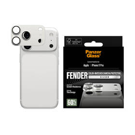 Hliníková ochrana fotoaparátu PanzerGlass FENDER na Apple iPhone 17 Pro strieborné

 obrázok produktu 4 z 5