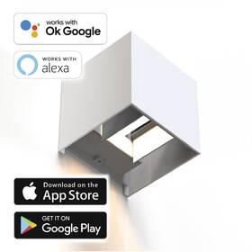 Nástenné svietidlo Hama SMART WiFi, štvorcové, 10 cm, IP44 biele

 obrázok produktu 2 z 5