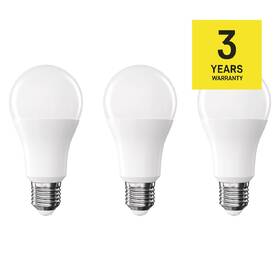 LED žiarovka EMOS Classic, 13 W, 1521lm, E27, teplá biela, 3 ks 

 obrázok produktu 9 z 13