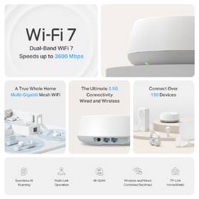 Kompletný Wi-Fi systém TP-Link Deco BE25 (3 ks) biely

 obrázok produktu 2 z 7