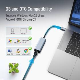 Sieťová karta ColorWay USB-C nebo USB-A na RJ45, 18cm sivá

 obrázok produktu 6 z 8