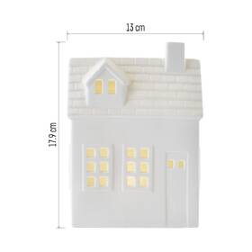 LED dekorácie EMOS keramický domček, 18 cm, 1LED, vnútorná, teplá biela, časovač 

 obrázok produktu 3 z 6