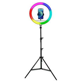 Kruhové svetlo Powerton 13" RGB LED, stativ čierne

 obrázok produktu 1 z 8