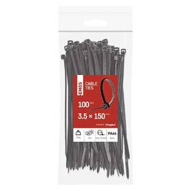 Sťahovacie pásky EMOS 150×3,5MM, 100KS čierne

 obrázok produktu 1 z 8