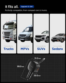 Adaptér do auta Spigen Essential 60W čierny

 obrázok produktu 4 z 9