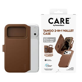 Puzdro na mobil flipové PanzerGlass CARE na Apple iPhone 18 Pro Max / 17 Pro Max Tango 2v1 Wallet MagSafe hnedé

 obrázok produktu 2 z 4