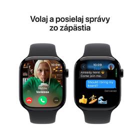 Inteligentné hodinky Apple GPS 46mm klavírno čierny hliník - čierny športový remienok - S/M 

 obrázok produktu 6 z 8