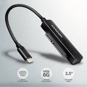 Adaptér Axagon Slim - 2.5" SSD/HDD, USB-C 5 Gbps, SATA 6G čierny

 obrázok produktu 1 z 4