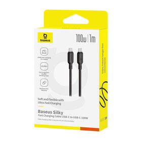 Kábel Baseus Silky USB-C/USB-C, 100W, 1m čierny

 obrázok produktu 4 z 5