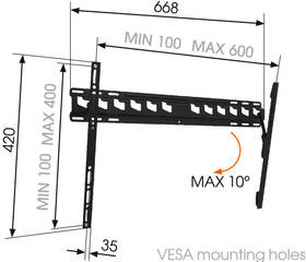 Držiak na TV Vogel’s MA4010 výklopný, pre uhlopriečky 40" až 65", nosnosť 60 kg 

 obrázok produktu 1 z 6