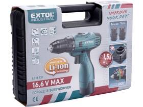 Vŕtací skrutkovač EXTOL Industrial LI 16 CD, 16,6 V (s batériou) 

 obrázok produktu 4 z 6