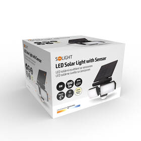 Nástenné svietidlo Solight solárne so senzorom, 8W, 600lm, Li-on čierne

 obrázok produktu 7 z 7