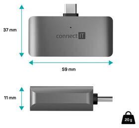 Čítačka pamäťových kariet Connect IT CompactPRO + USB hub 

 obrázok produktu 6 z 7