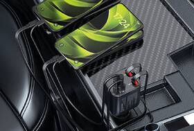 Adaptér do auta Mobile Origin 4in1 50W CA28 - USB-C + USB-A, USB-C, Lightning kábel sivý

 obrázok produktu 8 z 10