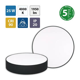 LED stropné svietidlo McLED Mold R25, 25W, 4000K čierne

 obrázok produktu 1 z 4