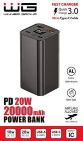 Powerbank WG 20000 mAh čierny

 obrázok produktu 6 z 6