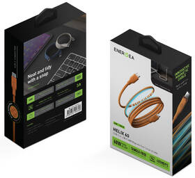 Kábel Energea Helix 60 magnetický USB-C na USB-C (60 W) oranžový

 obrázok produktu 1 z 1