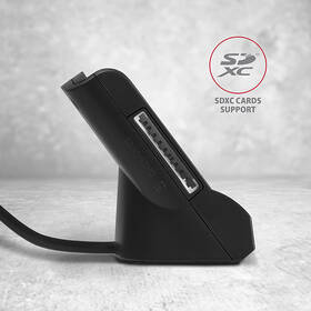 Čítačka eObčianok Axagon USB-A StandReader 4-slot + SD/microSD/SIM,1.3 m čierna

 obrázok produktu 4 z 6
