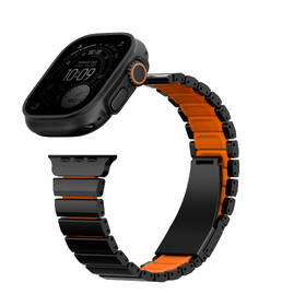 Remienok Uniq Strova Flex na Apple Watch 49/46/45/44 mm čierny/oranžový

 obrázok produktu 4 z 9