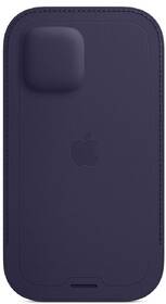 Kryt na mobil Apple Leather Sleeve s MagSafe pre iPhone 12 Pro Max - tmavo fialové 

 obrázok produktu 2 z 3