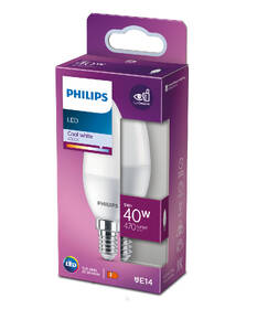 LED žiarovka Philips sviečka, 5W, E14, studená biela 

 obrázok produktu 2 z 2
