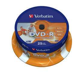Disk Verbatim DVD-R 4.7GB, 16x, 25cake 

 obrázok produktu 1 z 2