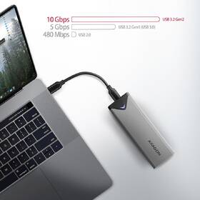 Externý rámček Axagon Silver Arrow box, USB-C 10 Gbps - M.2 NVMe SSD strieborný

 obrázok produktu 7 z 9