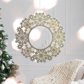 LED dekorácie Solight drevený vianočný veniec, 10x LED, biela, 30cm, časovač, 2x AA biela

 obrázok produktu 1 z 4