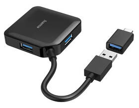 USB Hub Hama USB,USB-C/4x USB 3.2 Gen 1 čierny

 obrázok produktu 1 z 3