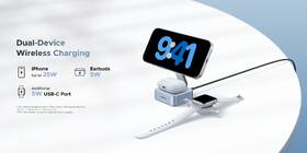 Bezdrôtová nabíjačka UGREEN 2v1 Magflow Qi2 25W modrá

 obrázok produktu 7 z 8