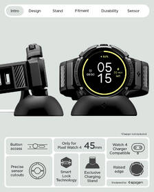 Remienok Spigen Rugged Armor Pro + Stand na Google Pixel Watch 4 45mm čierny

 obrázok produktu 14 z 19
