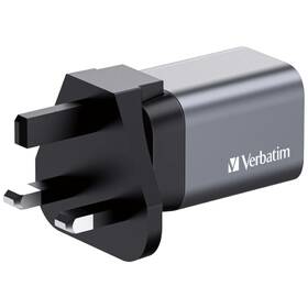 Cestovný adaptér Verbatim GNC-35 GaN 35W, 1x USB-C PD 35W, 1x USB-A QC 3.0 strieborný

 obrázok produktu 3 z 6