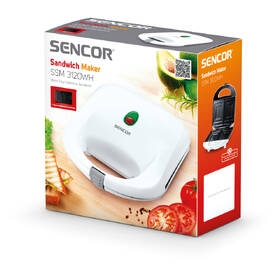 Sendvičovač Sencor SSM 3120WH biely

 obrázok produktu 7 z 7