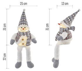 LED dekorácie EMOS vianočný snehuliak sediaci, 31 cm, 3x AA, vnútorné, teplá biela 

 obrázok produktu 8 z 9