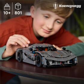Stavebnica LEGO® Technic 42173 Šedé hyperauto Koenigsegg Jesko Absolut 

 obrázok produktu 4 z 9