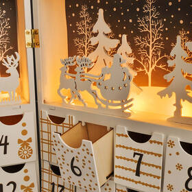 LED dekorácie Solight adventný kalendár - kniha, 8x LED, 40x30cm, 2x AAA 

 obrázok produktu 3 z 6