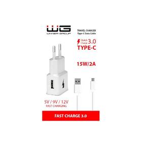 Nabíjačka do siete WG 1xUSB, QC 3.0 + USB-C kabel biela

 obrázok produktu 1 z 1