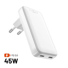 Nabíjačka do siete FIXED Slim, 2xUSB-C, GaN, PD, 45W biela

 obrázok produktu 1 z 7