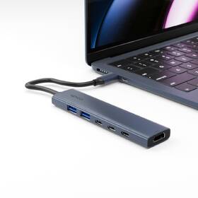 USB Hub Epico UltraHub 6in1 Slim Alu EH20 USB-C 

 obrázok produktu 3 z 3