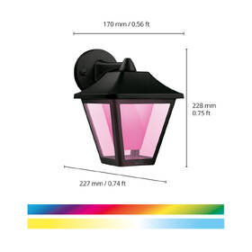 Nástenné svietidlo WiZ Wall Light Classic RGBW čierne

 obrázok produktu 2 z 7