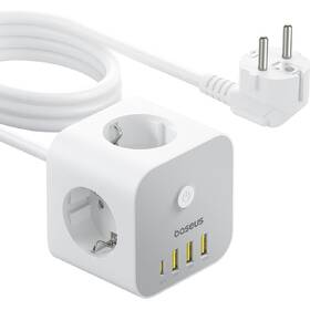 Kábel predlžovací Baseus PowerCombo Cube, 20W, 3x zásuvka, 3x USB/1x USB-C biely

 obrázok produktu 4 z 4