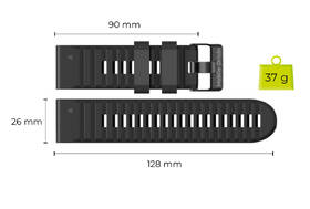 Remienok Mobile Origin Easy Strap Silicone Watch 26mm čierny

 obrázok produktu 3 z 6
