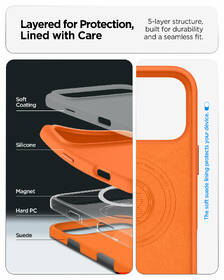 Kryt na mobil Spigen Silicone Fit MagSafe na Apple iPhone 17 Pro Max oranžový

 obrázok produktu 15 z 15