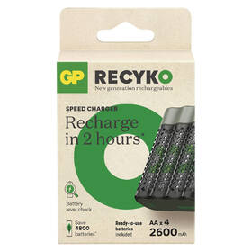 Nabíjačka GP Speed M452 + 4× AA ReCyko 2600 

 obrázok produktu 3 z 4