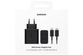 Nabíjačka do siete Samsung 2x USB-C, s funkciou Fast Charge 50W + kábel USB-C čierna

 obrázok produktu 3 z 3